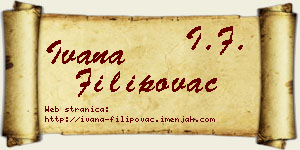 Ivana Filipovac vizit kartica